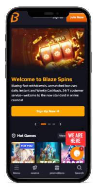 Blaze Spins Casino mobilescreenshot