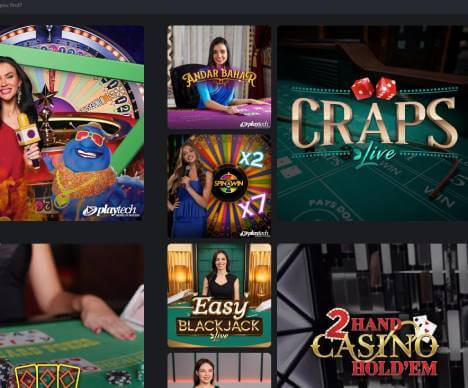 Knightslots Casino live gameshows screenshot