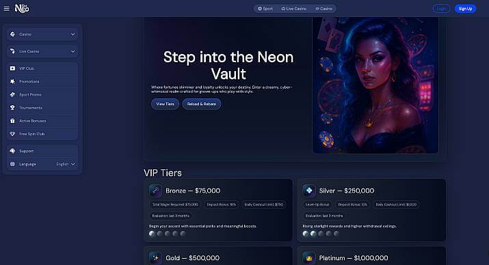 SlotNeo Casino VIP screenshot